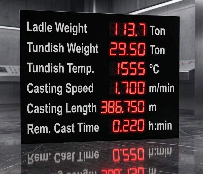Continuous Casting Parameter Display